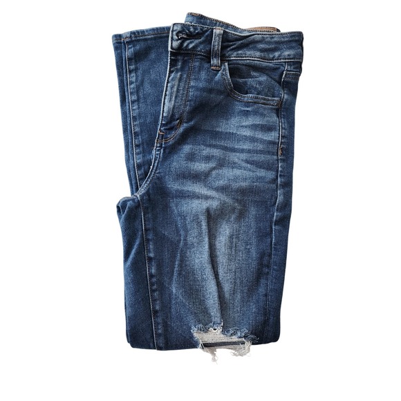 American Eagle Outfitters Denim - American Eagle Outfitters Hi‎ Rise Jegging Distressed Blue Jeans Womens